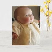 Het antiek tot ziens Personaliseerbare Wenskaart Kaart (Gele Bloem)