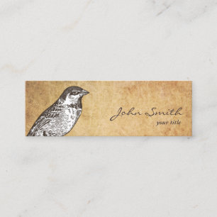 Het antiek Visitekaartje van de Vogel miniVisiteka Contactkaartje