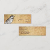 Het antiek Visitekaartje van de Vogel miniVisiteka Contactkaartje (Voorkant / Achterkant)