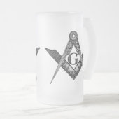 Het antient matglas bierpul (Voorkant rechts)