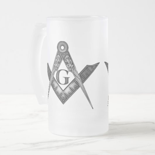 Het antient matglas bierpul (Voorkant links)