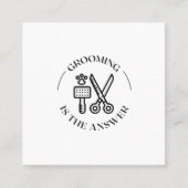 Het antwoord aanwakkeren vierkante visitekaartje (Voorkant)