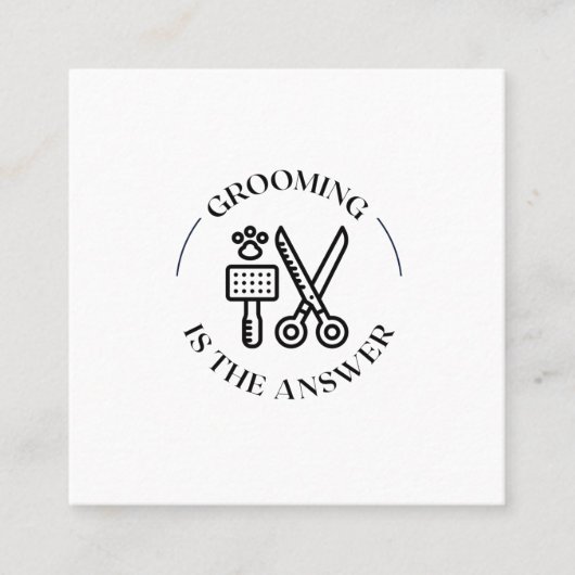 Het antwoord aanwakkeren vierkante visitekaartje (Voorkant)