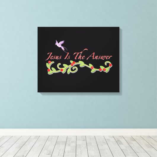 HET ANTWOORD CANVAS AFDRUK (Insitu (Houten vloer))