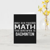 Het Antwoord Is Badminton Grappige Wiskundeleraar  Kaart (Gele Bloem)