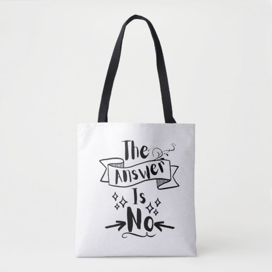 Het antwoord is geen grappig citaat tote bag (Voorkant)