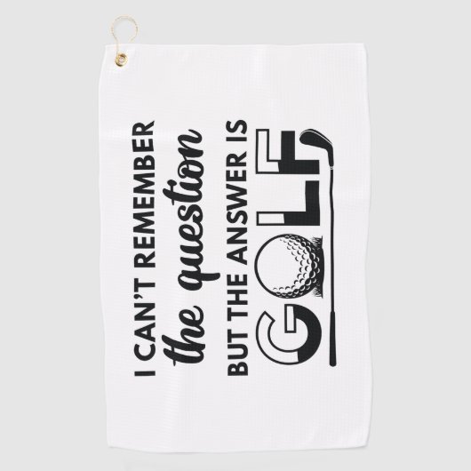 Het antwoord is Golf Golfhanddoek (Voorkant)