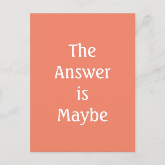 Het antwoord is misschien Amber Typography Briefka Briefkaart (Voorkant)
