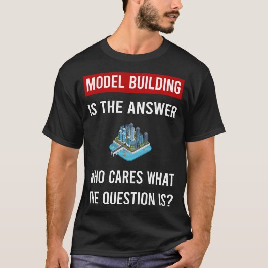 Het antwoord model gebouw t-shirt (Voorkant)