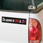 Het antwoord op 1984 bumpersticker (Op Truck)