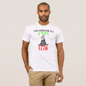 Het antwoord op 1984 is 1778 slang t-shirt (Voorkant volledig)