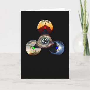 Het antwoord op alles is 42! kaart