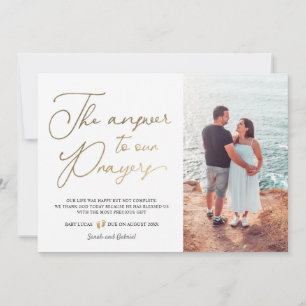 Het antwoord op de zwangerschap van onze gebedden aankondiging