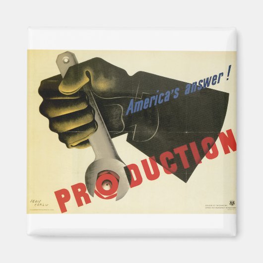 Het antwoord van Amerika! Productie Magneet (Voorkant)