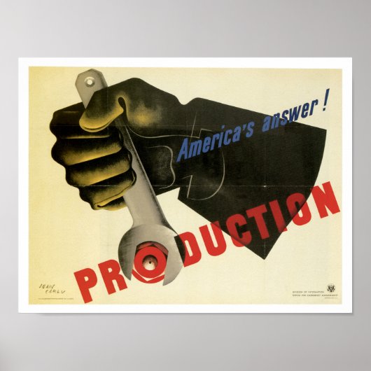 Het antwoord van Amerika! Productie Poster (Voorkant)