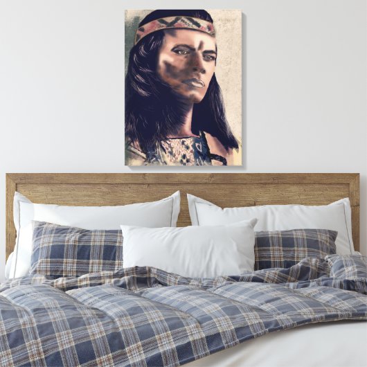 Het Apache-schilderij Canvas Afdruk (Insitu (Slaapkamer))