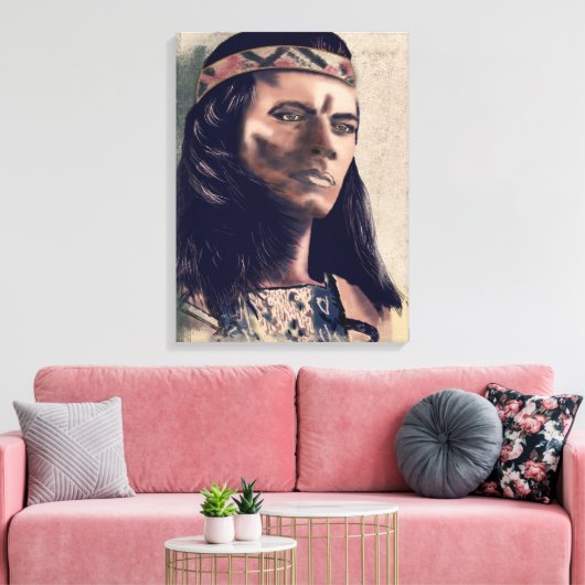 Het Apache-schilderij Canvas Afdruk (Insitu (Woonkamer))