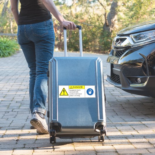 Het Apparatuur van het gevaar begint automatisch E Sticker (Koffer Insitu)