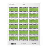 Het appelgroene Adresetiket van het Huwelijk van Etiket (Full Sheet)