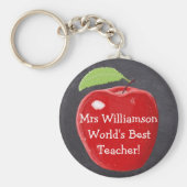 Het Apple-schilderen van 's werelds beste leraar Sleutelhanger (Voorkant)