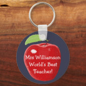 Het Apple-schilderen van 's werelds beste leraar Sleutelhanger (Voorkant)