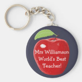 Het Apple-schilderen van 's werelds beste leraar Sleutelhanger (Voorkant)
