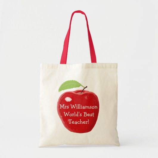 Het Apple-schilderen van 's werelds beste leraar Tote Bag (Voorkant)
