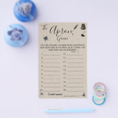 Het Apron-spel | Pen- en inktschoenspelkaart Flyer (Enkel)