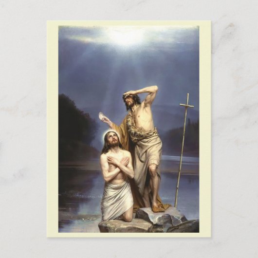 Het aptisme van Christus Briefkaart (Voorkant)
