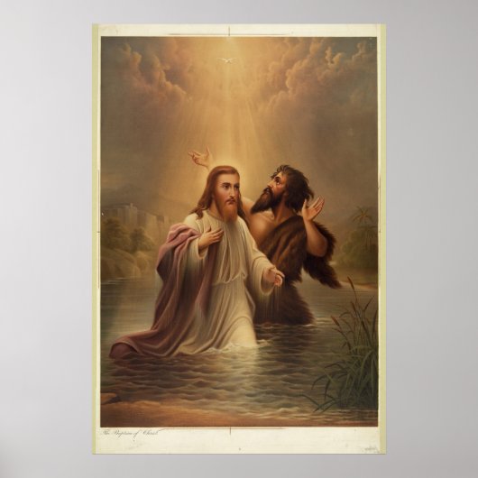 Het aptisme van Christus door James Fuller Queen 1 Poster (Voorkant)