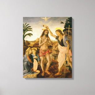 Het aptisme van Christus door John de Baptist Canvas Afdruk