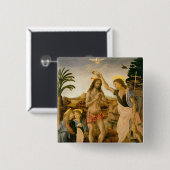 Het aptisme van Christus door John de Baptist Vierkante Button 5,1 Cm (Voorkant /achterkant)