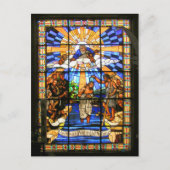 Het aptisme van Christus - Glas in lood - Briefkaa Briefkaart (Voorkant)