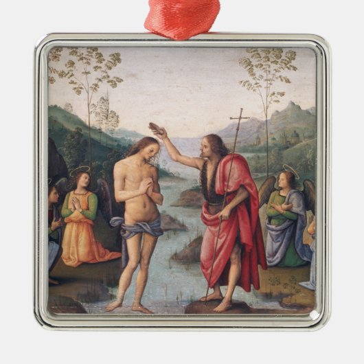 Het aptisme van Christus Metalen Ornament (Voorkant)