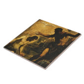 Het aptisme van Christus (olie op canvas) Tegeltje (Zijkant)