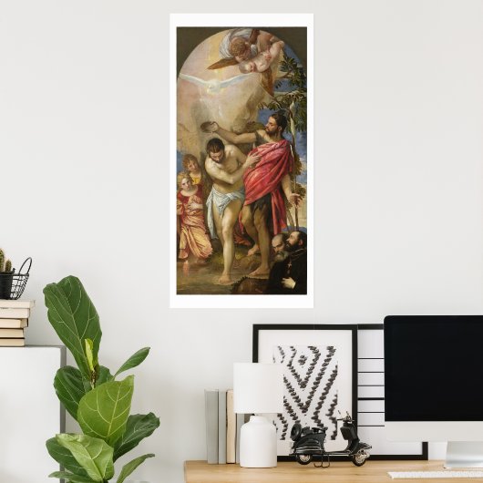 Het aptisme van Christus Poster (Thuiskantoor)