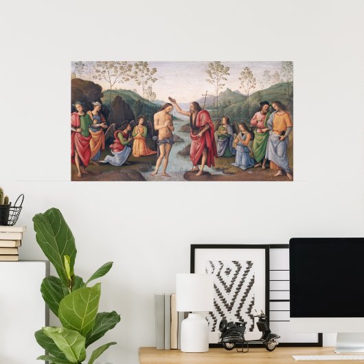 Het aptisme van Christus Poster (Thuiskantoor)