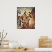 Het aptisme van Christus (Verrocchio) Poster (Keuken)