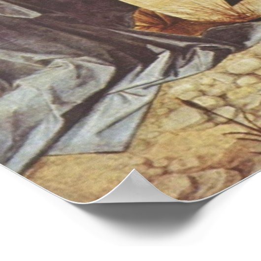 Het aptisme van Christus (Verrocchio) Poster (Hoek)