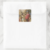 Het aptisme van Christus Vierkante Sticker (Tas)