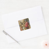 Het aptisme van Christus Vierkante Sticker (Envelop)
