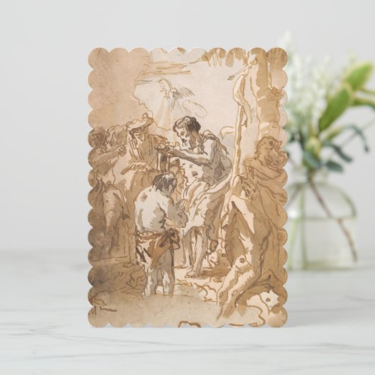 Het aptisme van Jezus Christus Kaart (Staand voorkant)