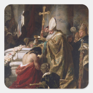 Het aptisme van Vajk Vierkante Sticker