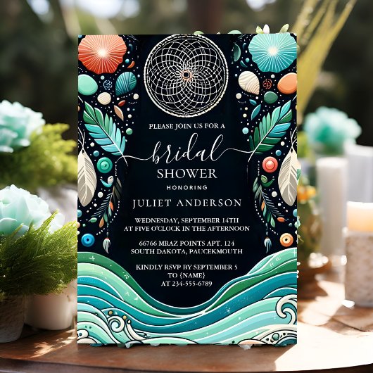 Het Aqua Sand Work Stacked Zeeen Vrijgezellenfeest Kaart