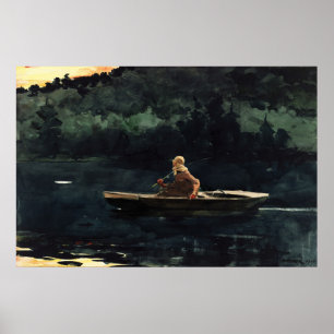 Het aquarelschilderij The Rise van Winslow Homer Poster