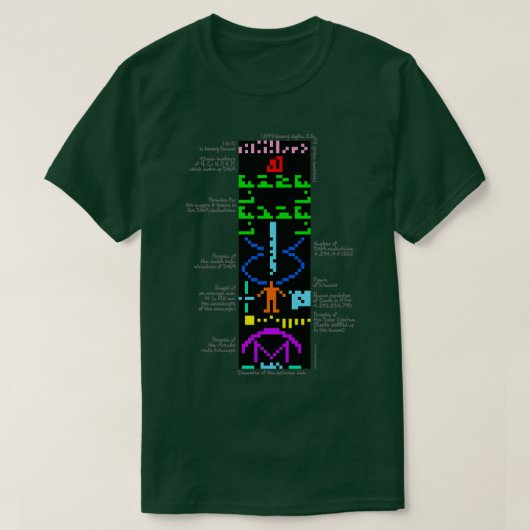 Het Arecibo-bericht wordt toegelicht T-shirt (Design voorkant)
