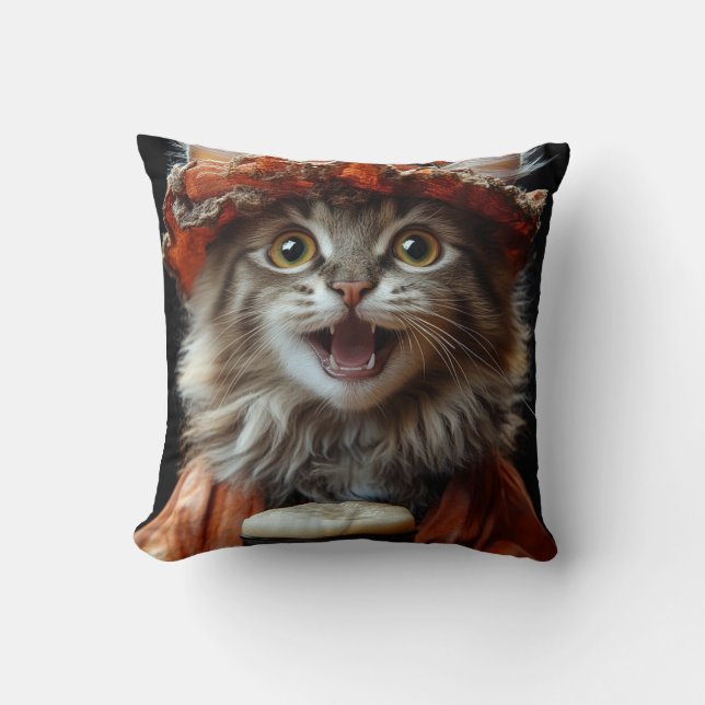 Het Aristocratische Feline Sierkussen (Voorkant)