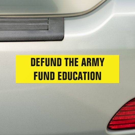 HET ARMFONDSONDERWIJS VERDEDIGEN BUMPERSTICKER (Op auto)