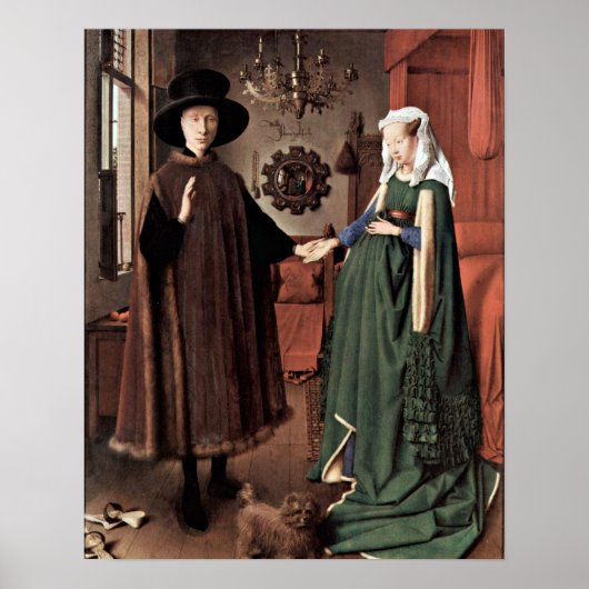 Het Arnolfini-huwelijk van Jan van Eyck Poster (Voorkant)
