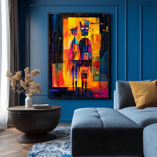 Het Arnolfini-portret geïnterpreteerd in abstract Poster